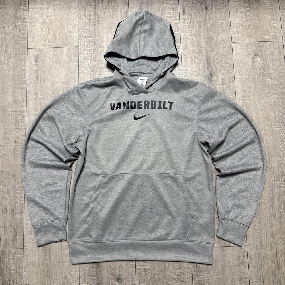 Nike x Vanderbilt Rare Dri-Fit Hoodie Grey Fleece DZ1660 063 Size Small Men